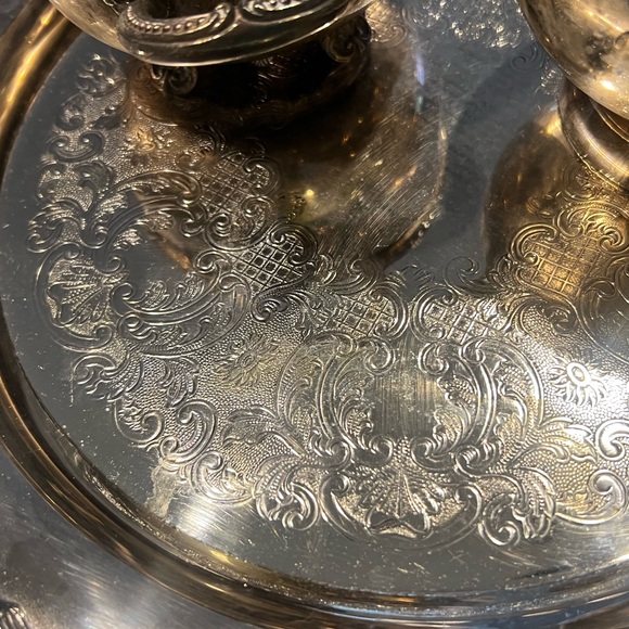 Tea set with salt and pepper shaker real silver heavy - Picture 4 of 5